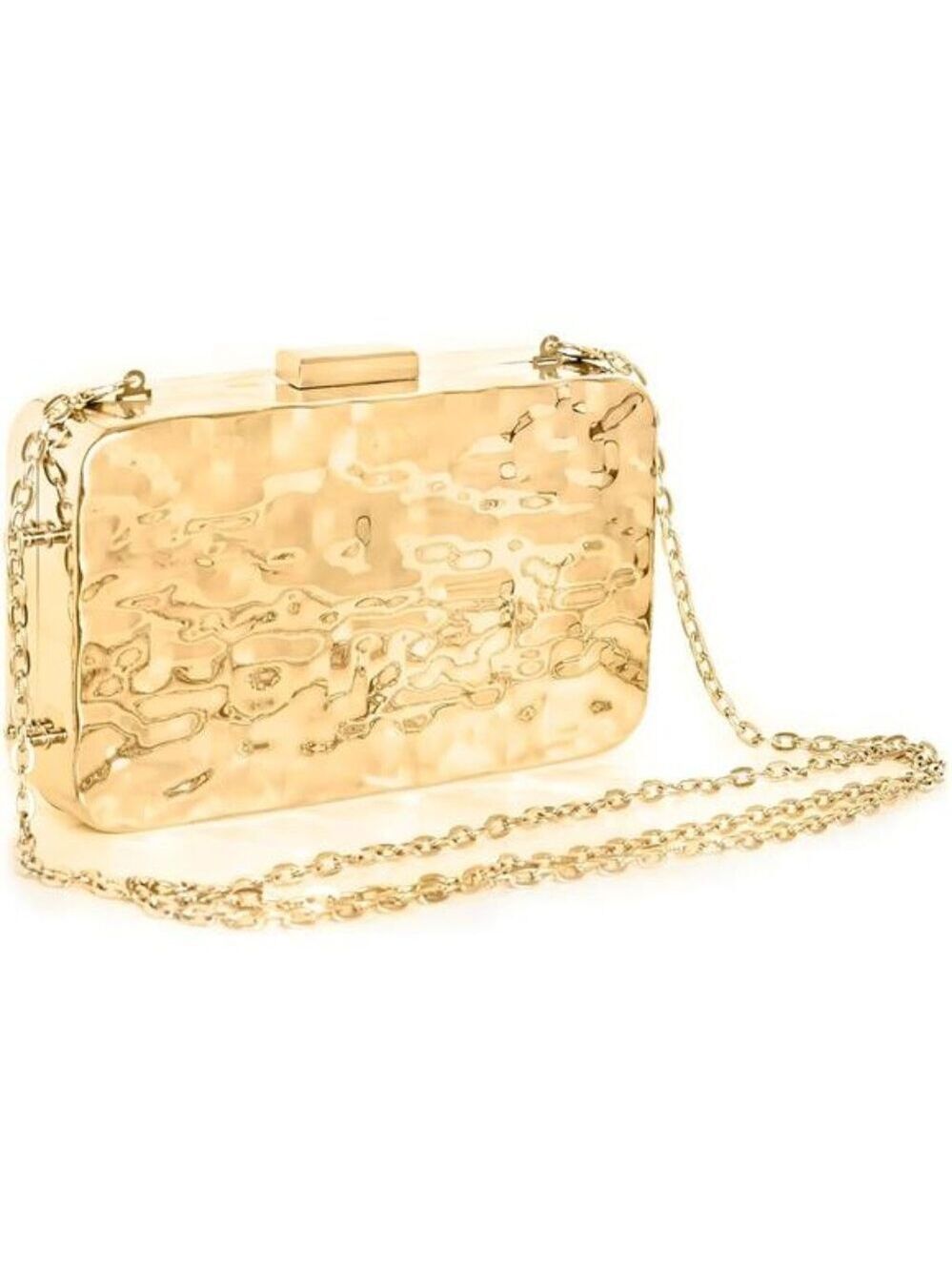 Metallic Evening Clutch Purse With Chain Wedding Party Formal Crossbody Bag Wome